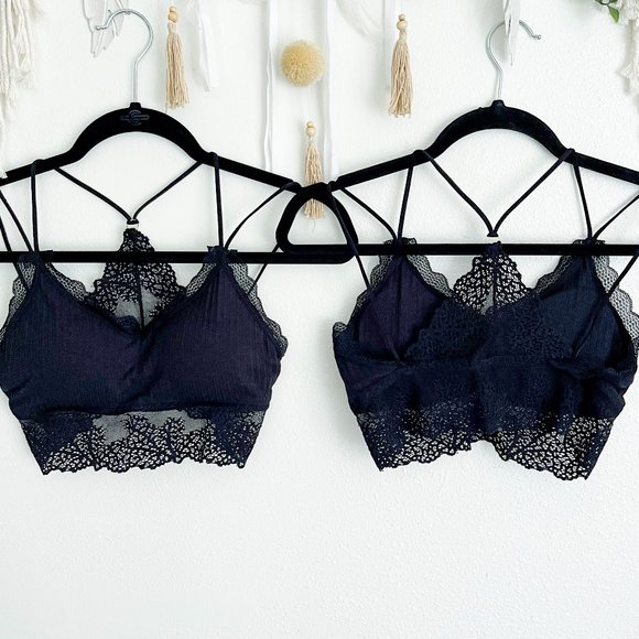 The House Of Gentry Other - BLACK Lace Racerback Bralette